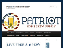 Tablet Screenshot of patriothomebrewsupply.com